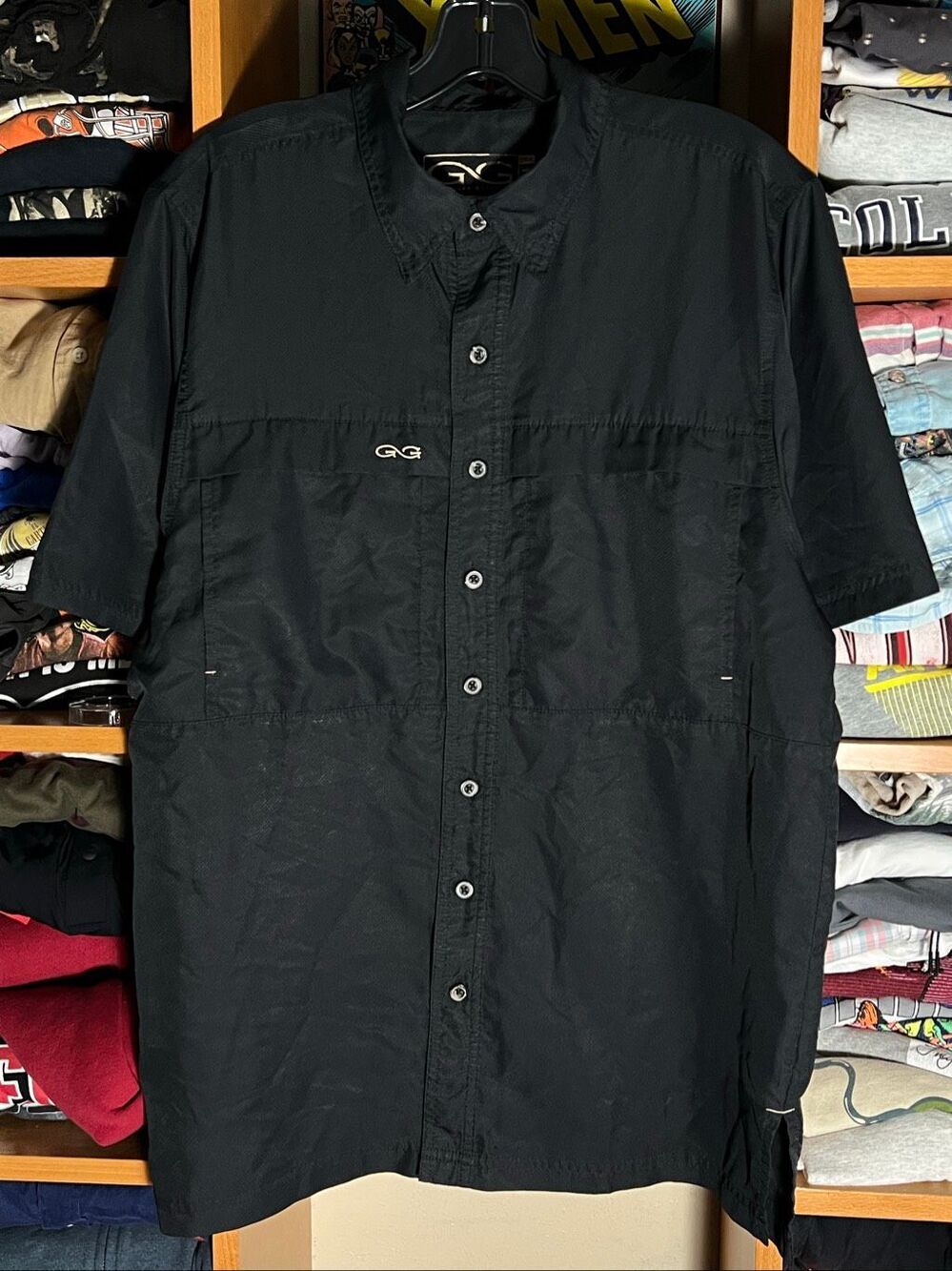 GameGuard Men's Original MicroFiber Short Sleeve Shirt Vented Black Medium